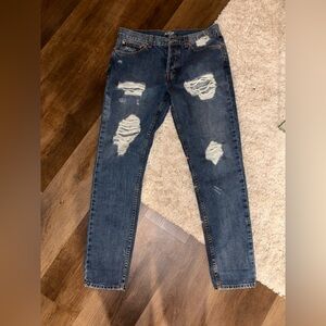Distressed boyfriend Blue Jeans
